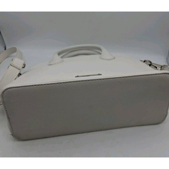 Betsey Johnson White w/ Butterfly Scarf Handbag Purse Handles & Strap Zipper - Picture 6 of 15